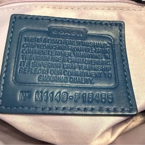 Coach Madison Sabrina Midnight Blue Patent Leather Satchel Bag - Picture 5 of 12